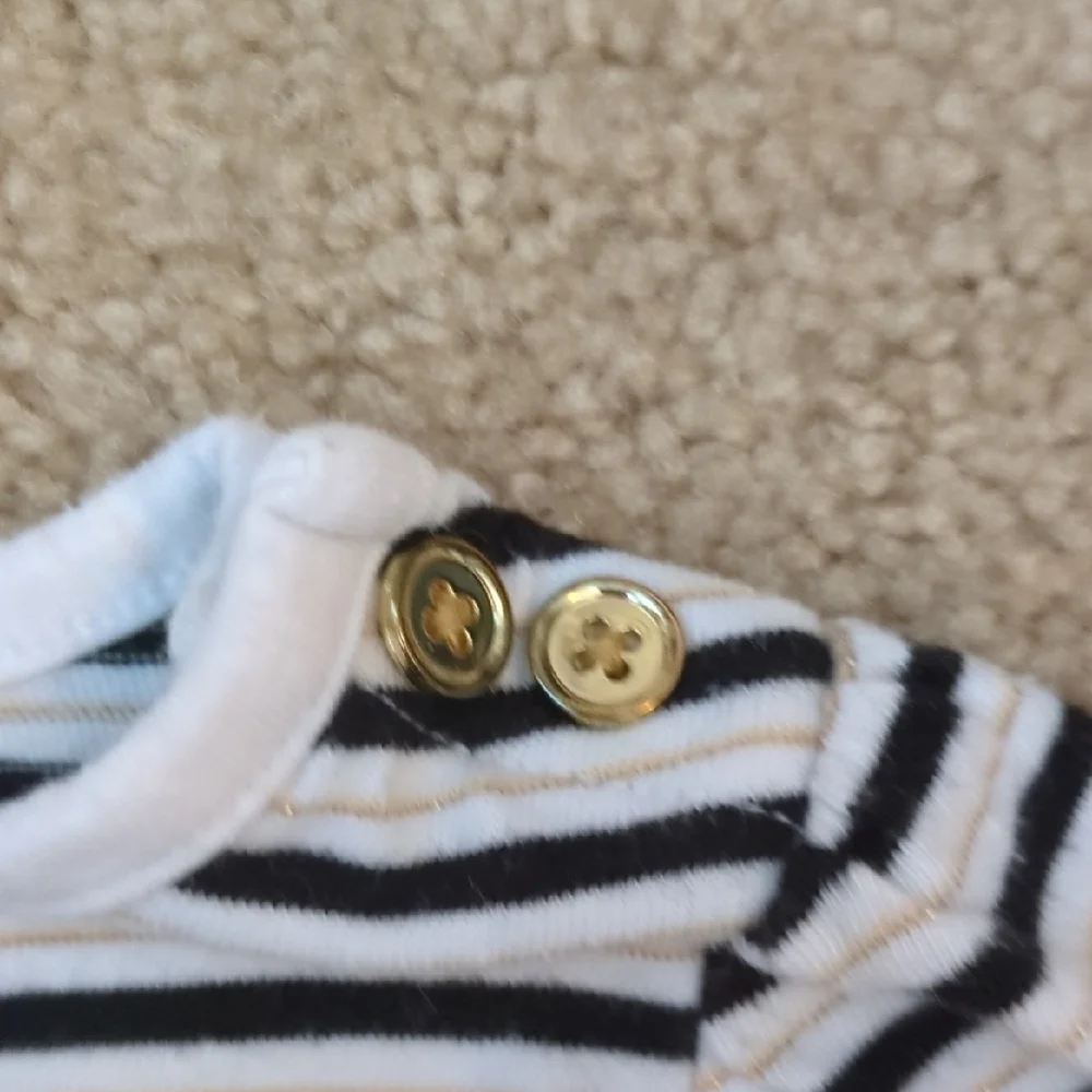 Gymboree Striped Long Sleeve Tee with Meow Design